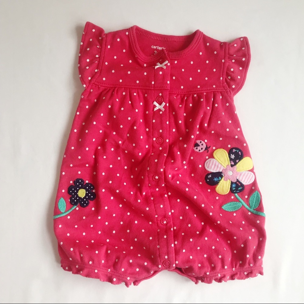 CARTERS Dark Coral Romper